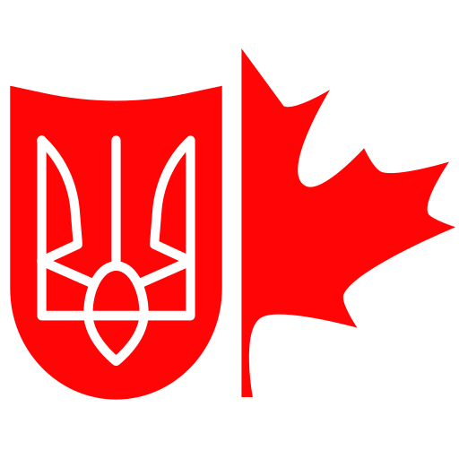 Ukraine Tryzub and Canada Leaf